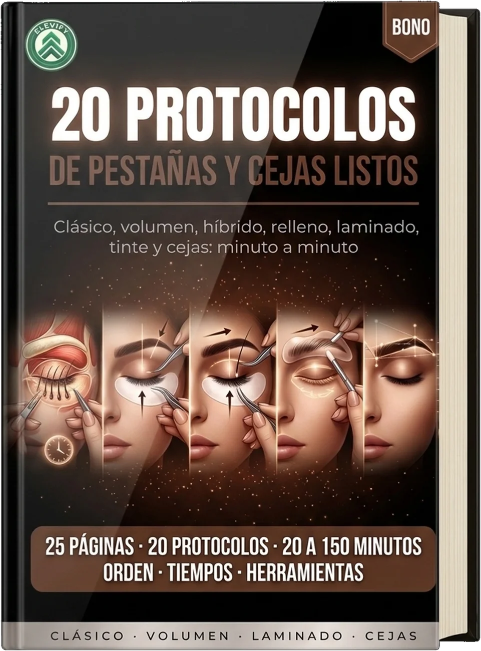 20 Protocolos de Pestañas y Cejas Listos