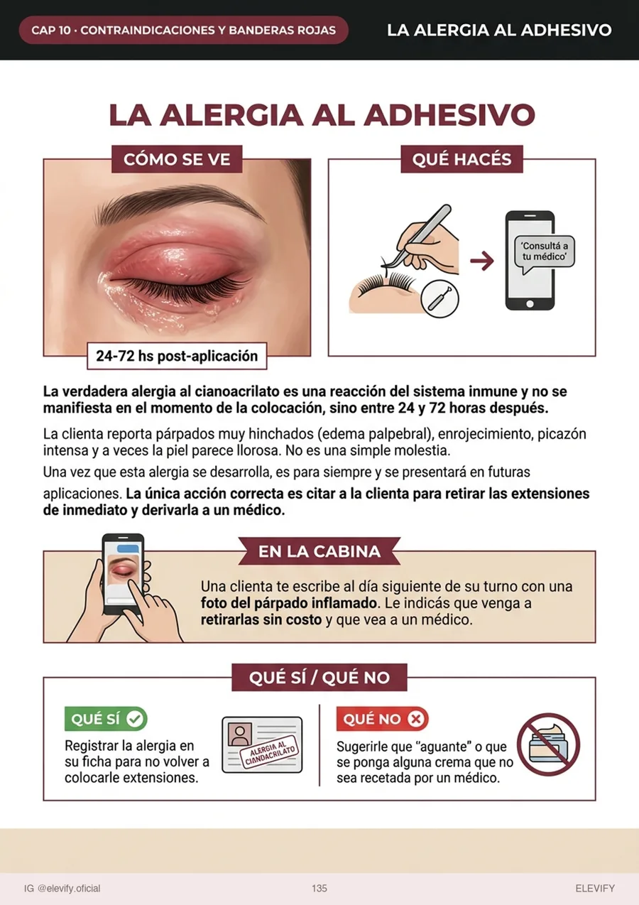 La alergia al adhesivo